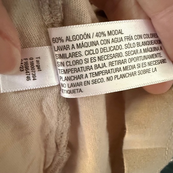 A New Day Womens Tee Beige Cap Sleeve Cotton Modal T-Shirt Medium | Muscle - Picture 4 of 6